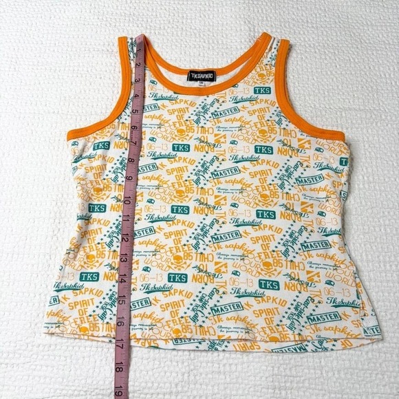 Tk Sapkid orange/blue aop graphic tank from japan - Picture 5 of 5